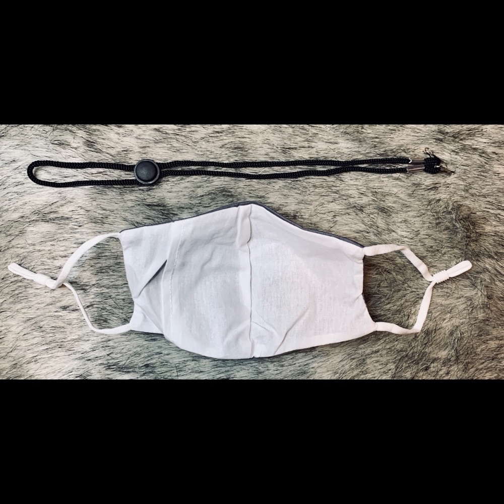 Grey Kids Face-mask w/ Filter Pocket and nose wire - Picture 3 of 4